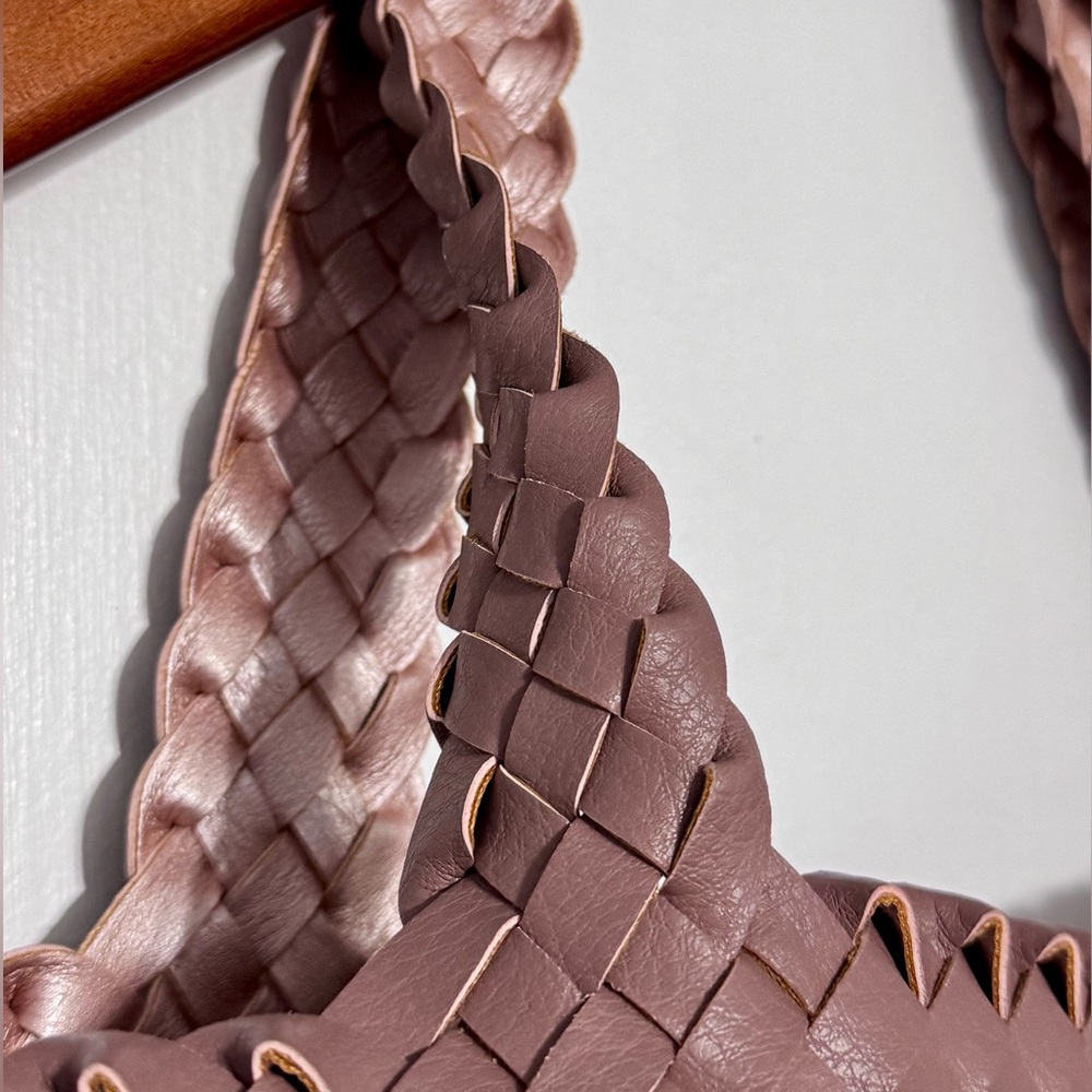 Ilse Jacobsen Reversible Vegan Leather Tote Bag in Metallic Rose/Crystal - Picture 7 of 13
